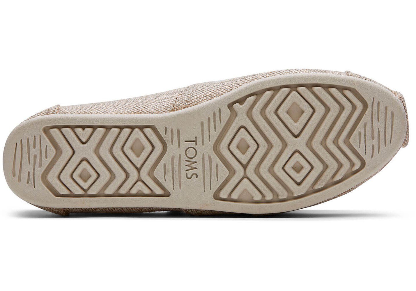 Toms Alpargata Metallic Woven Espadrille Beige - Womens - 04591-MKWL